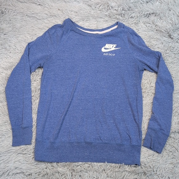 Nike Shirt Womens S Blue Tee Top Swoosh Athletic Casual Comfort Soft Lightweight - Picture 1 of 10